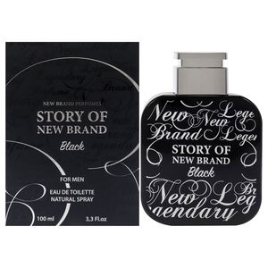 Story Of New Brand Black BY New Brand for Men 3.3 oz EDT Spray